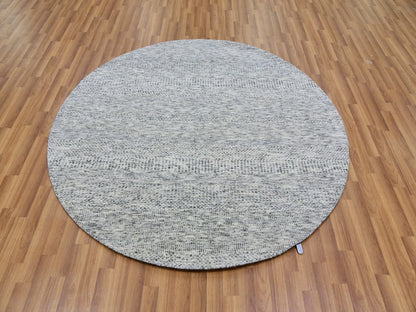 Modern / Contemporary hand-knotted wool rug in Gray, 5'9" x 5'9" — SKU O079519 (view 2)