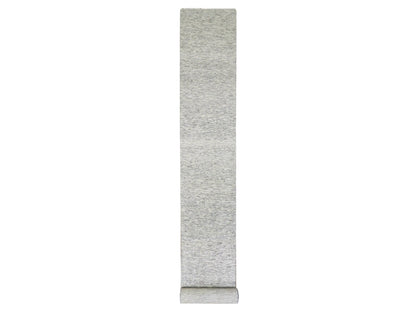 Modern / Contemporary hand-knotted wool runner in Gray, 2'6" x 20'5" — SKU O079531