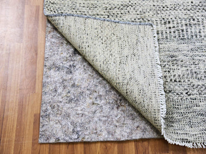 Modern / Contemporary hand-knotted wool runner in Gray, 2'6" x 20'5" — SKU O079531 (view 3)