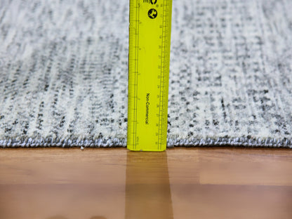 Modern / Contemporary hand-knotted wool runner in Gray, 2'6" x 20'5" — SKU O079531 (view 6)