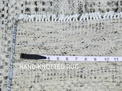 Modern / Contemporary hand-knotted wool runner in Gray, 2'6" x 20'5" — SKU O079531 (view 7)