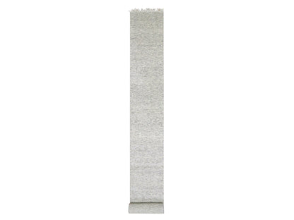Modern / Contemporary hand-knotted wool runner in Gray, 2'6" x 23'4" — SKU O079532