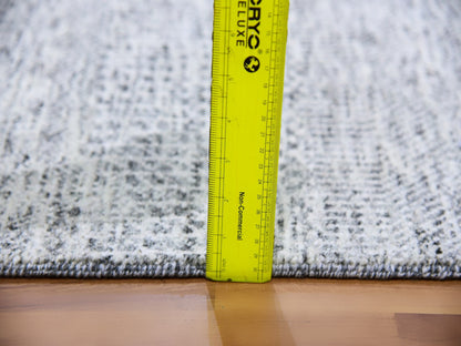 Modern / Contemporary hand-knotted wool runner in Gray, 2'6" x 23'4" — SKU O079532 (view 6)