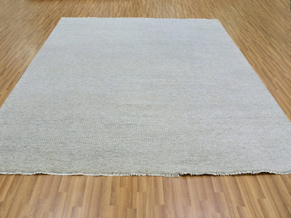 Modern / Contemporary hand-knotted wool rug in Gray, 9'11" x 10' — SKU O079535 (view 2)
