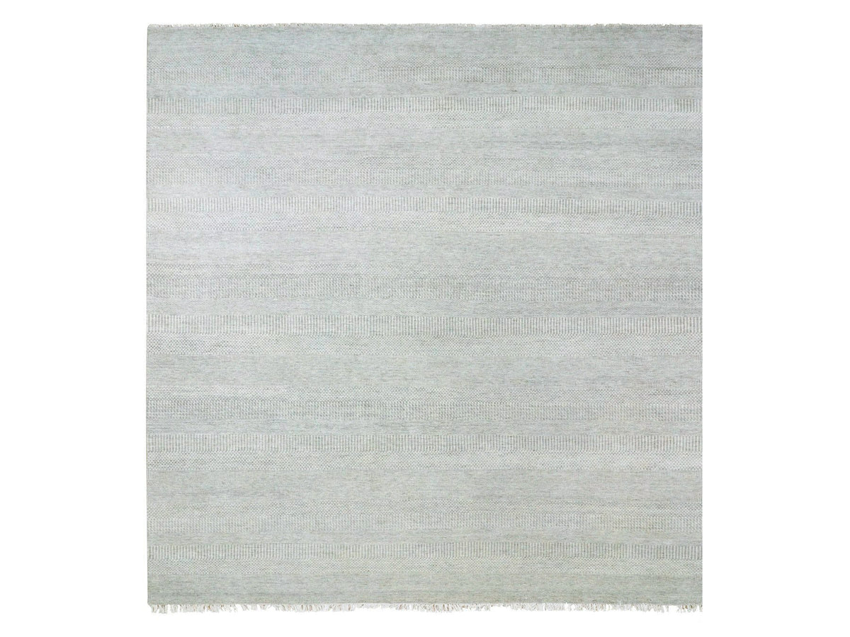 Modern / Contemporary hand-knotted wool rug in Gray, 12' x 12'4" — SKU O079541