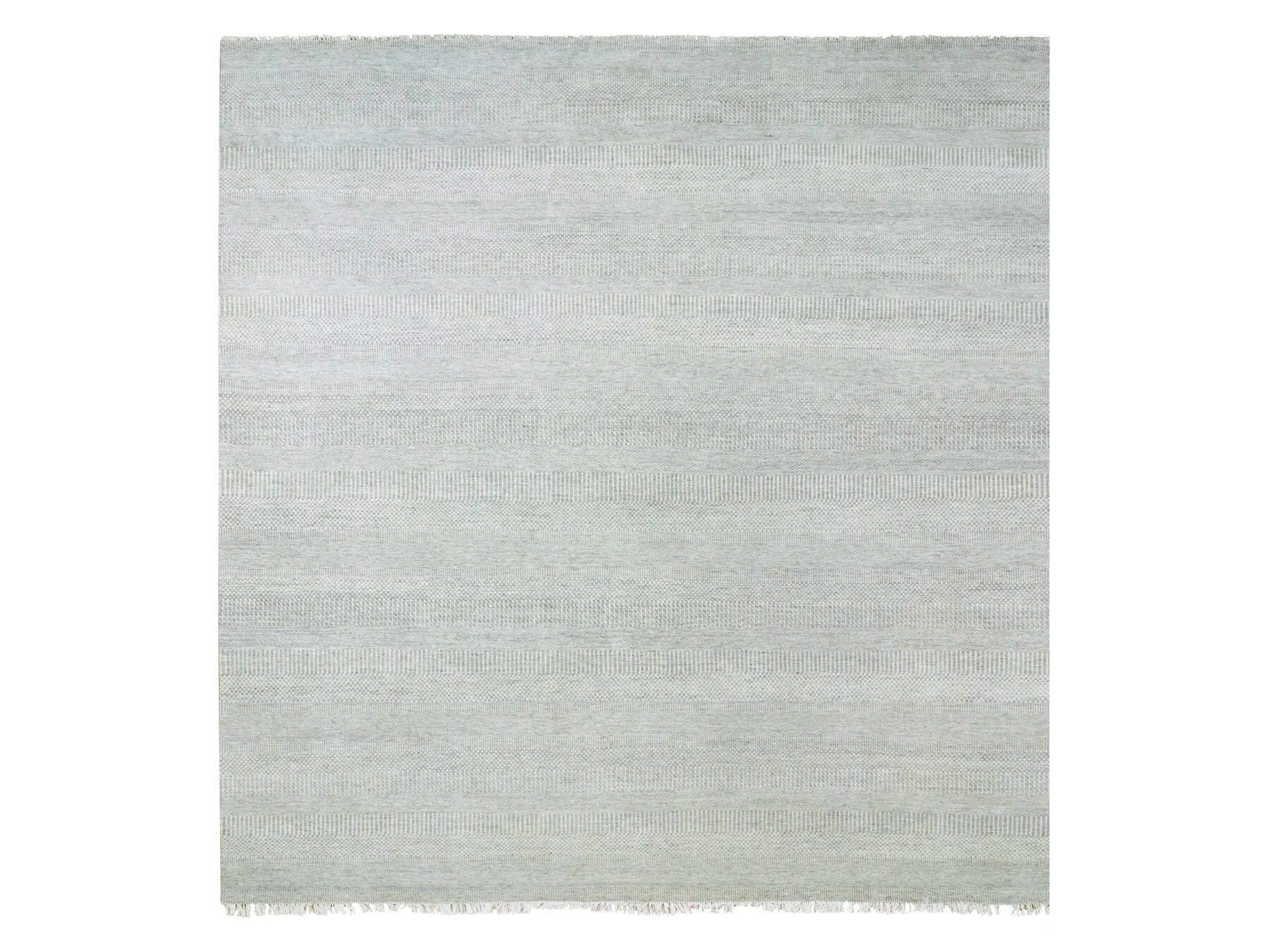 Modern / Contemporary hand-knotted wool rug in Gray, 12' x 12'4" — SKU O079541