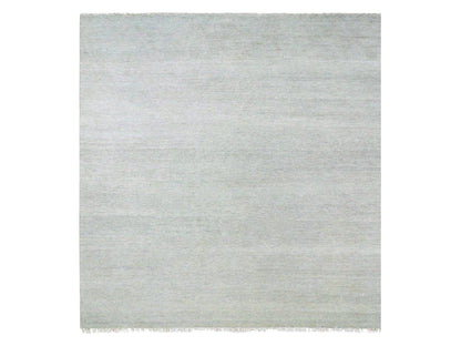 Modern / Contemporary hand-knotted wool rug in Gray, 12' x 12'4" — SKU O079541