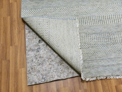 Modern / Contemporary hand-knotted wool rug in Gray, 12' x 12'4" — SKU O079541 (view 4)