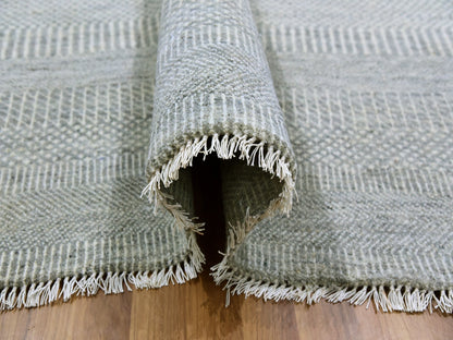 Modern / Contemporary hand-knotted wool rug in Gray, 12' x 12'4" — SKU O079541 (view 5)