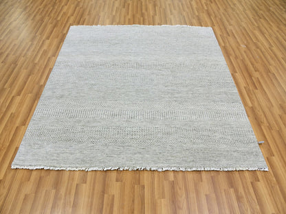 Modern / Contemporary hand-knotted wool rug in Gray, 6' x 6'1" — SKU O079543 (view 2)