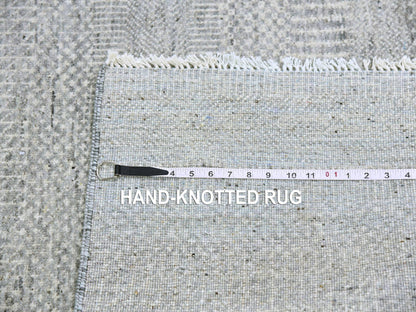 Modern / Contemporary hand-knotted wool rug in Gray, 6' x 6'1" — SKU O079543 (view 7)