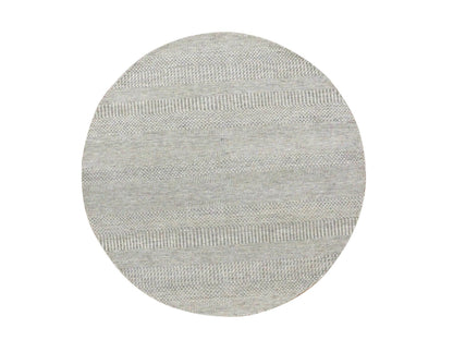 Modern / Contemporary hand-knotted wool rug in Gray, 4'10" x 4'11" — SKU O079544
