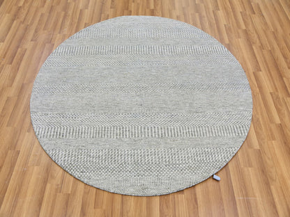 Modern / Contemporary hand-knotted wool rug in Gray, 4'10" x 4'11" — SKU O079544 (view 2)