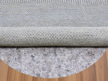 Grey 4'10" x 4'11" Modern / Contemporary Hand knotted Wool Rug - Sku: O079544