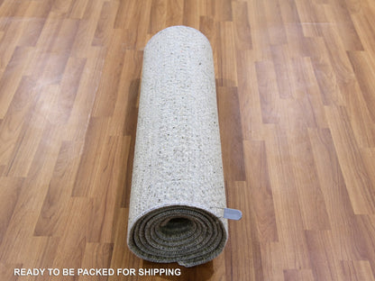 Modern / Contemporary hand-knotted wool runner in Gray, 2'6" x 10'2" — SKU O079545 (view 5)