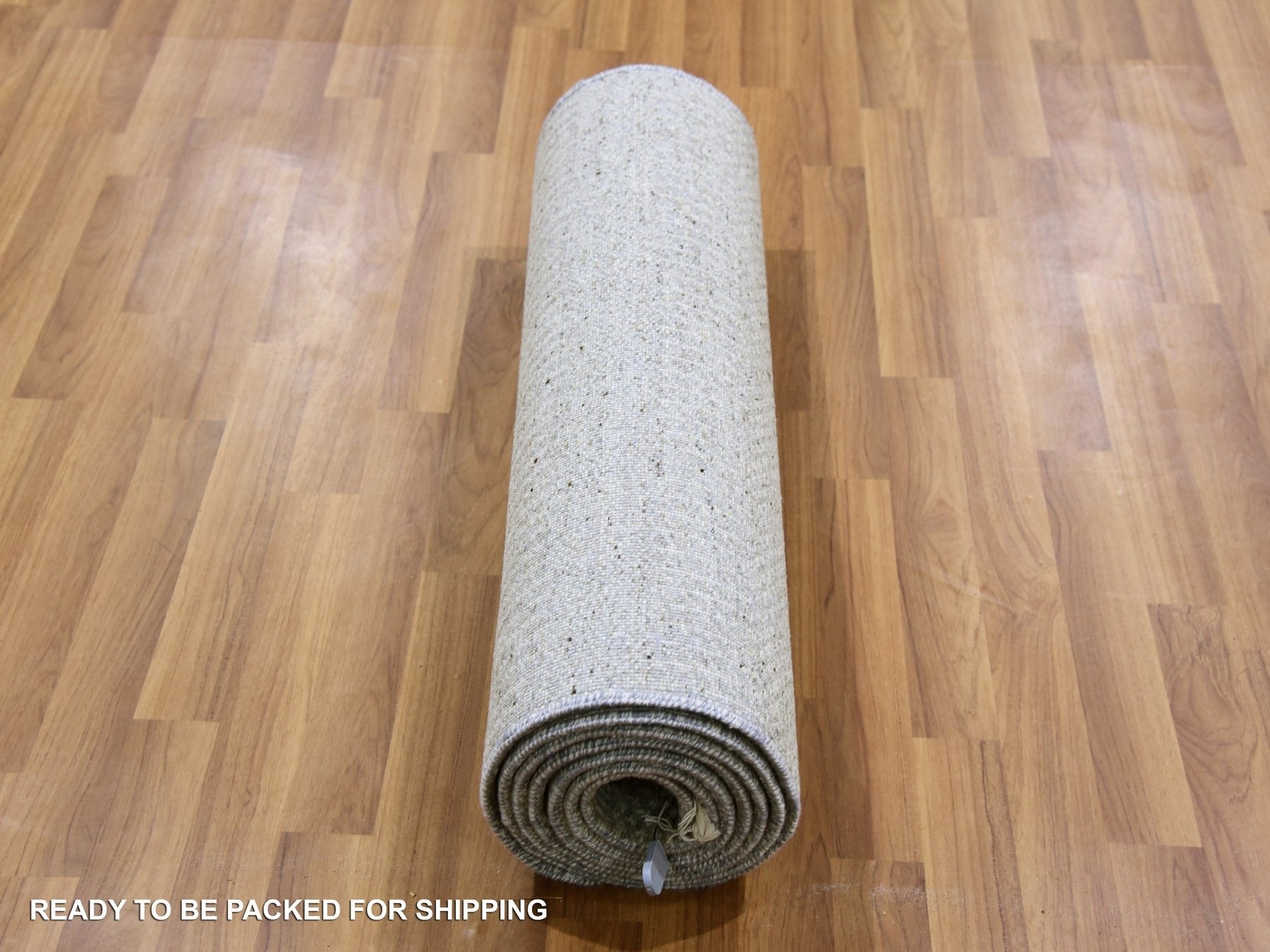 Modern / Contemporary hand-knotted wool runner in Gray, 2'6" x 10'2" — SKU O079546 (view 5)
