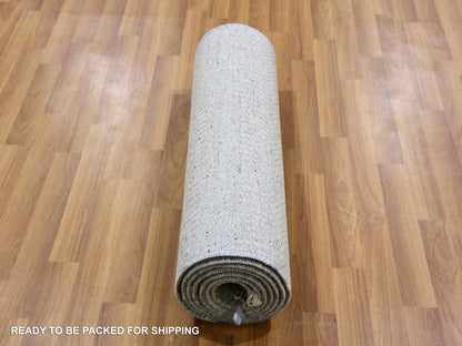 Modern / Contemporary hand-knotted wool runner in Gray, 2'6" x 10'2" — SKU O079546 (view 5)