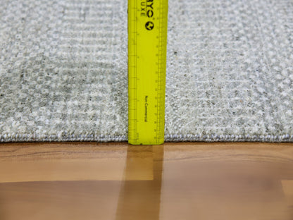 Modern / Contemporary hand-knotted wool runner in Gray, 2'6" x 10'2" — SKU O079546 (view 6)