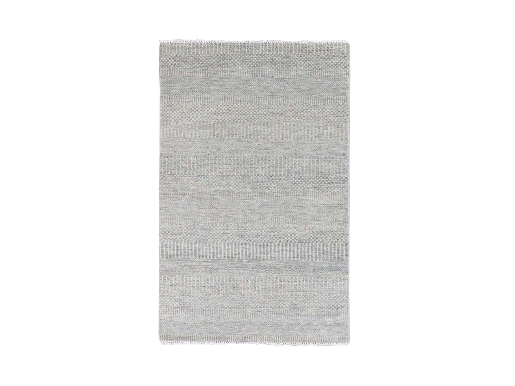 Modern / Contemporary hand-knotted wool rug in Gray, 3' x 5'3" — SKU O079552