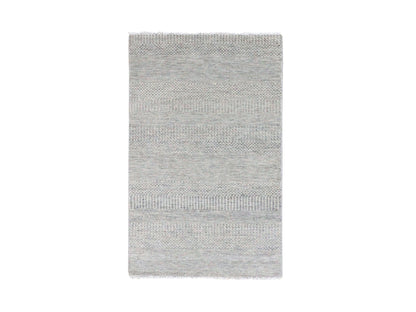 Modern / Contemporary hand-knotted wool rug in Gray, 3' x 5'3" — SKU O079552