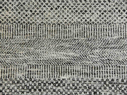 Grey 8'0" x 10'0" Modern and Contemporary Hand knotted Wool Rug - Sku: O079558