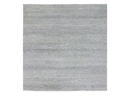 Modern / Contemporary hand-knotted wool rug in Gray, 9'11" x 10'3" — SKU O079561