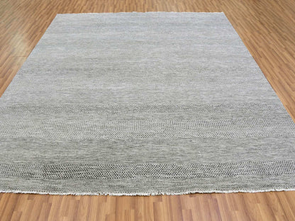 Modern / Contemporary hand-knotted wool rug in Gray, 9'11" x 10'3" — SKU O079561 (view 2)