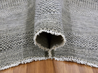 Modern / Contemporary hand-knotted wool rug in Gray, 9'11" x 10'3" — SKU O079561 (view 5)