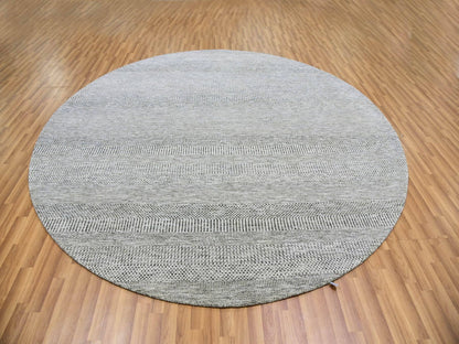 Modern / Contemporary hand-knotted wool rug in Gray, 9'8" x 9'9" — SKU O079563 (view 2)