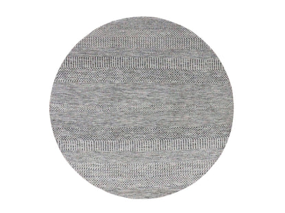 Modern / Contemporary hand-knotted wool rug in Gray, 4'9" x 4'10" — SKU O079567