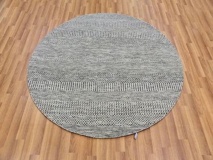 Modern / Contemporary hand-knotted wool rug in Gray, 4'9" x 4'10" — SKU O079567 (view 2)