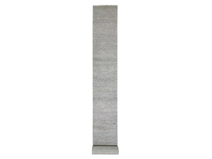 Modern / Contemporary hand-knotted wool runner in Gray, 2'5" x 24'3" — SKU O079570