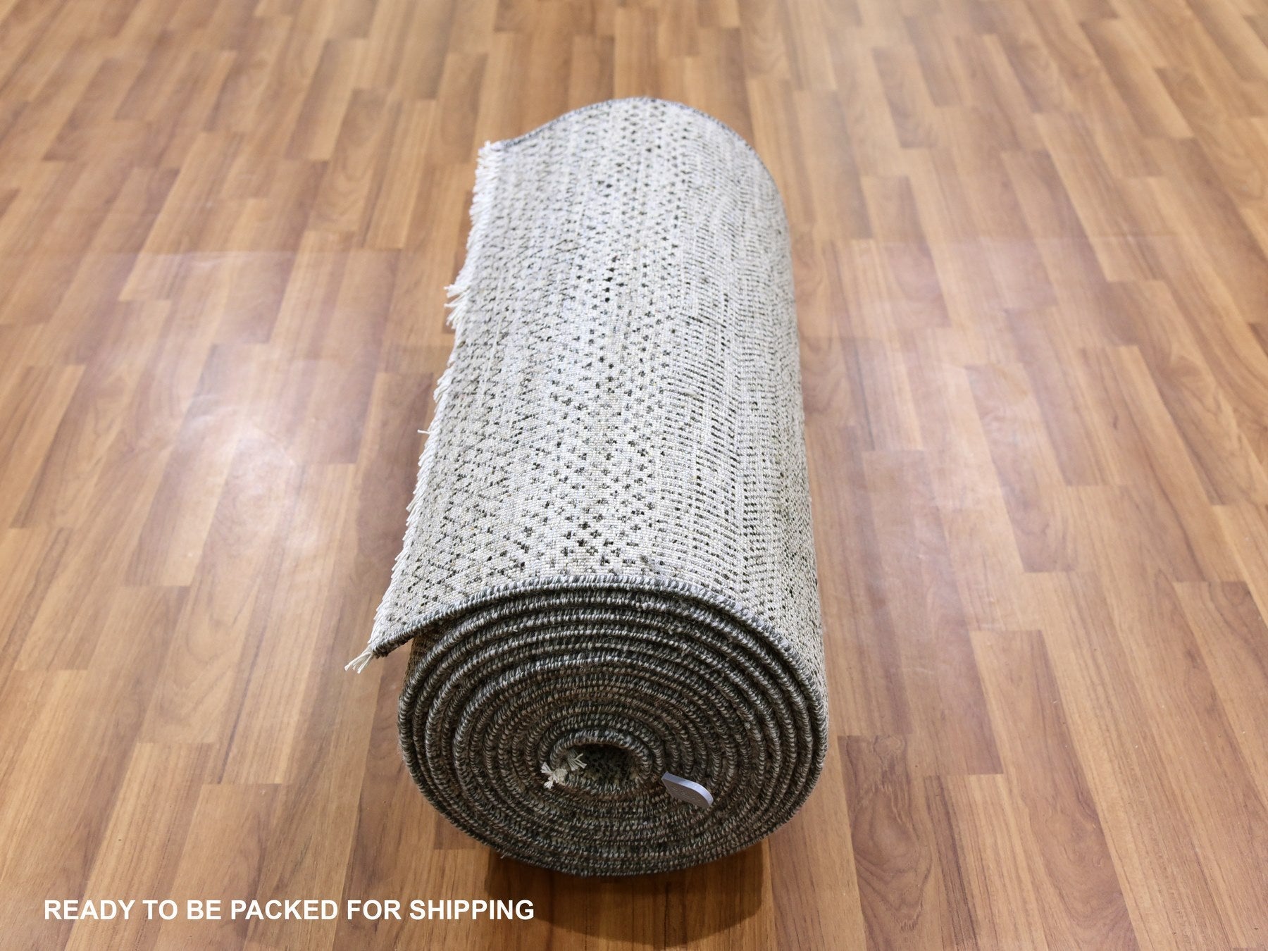 Modern / Contemporary hand-knotted wool runner in Gray, 2'5" x 24'3" — SKU O079570 (view 5)