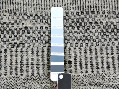 Grey 3'0" x 4'9" Modern / Contemporary Hand knotted Wool Rug - Sku: O079577