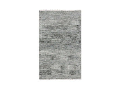 Modern / Contemporary hand-knotted wool rug in Gray, 2'5" x 4'1" — SKU O079580