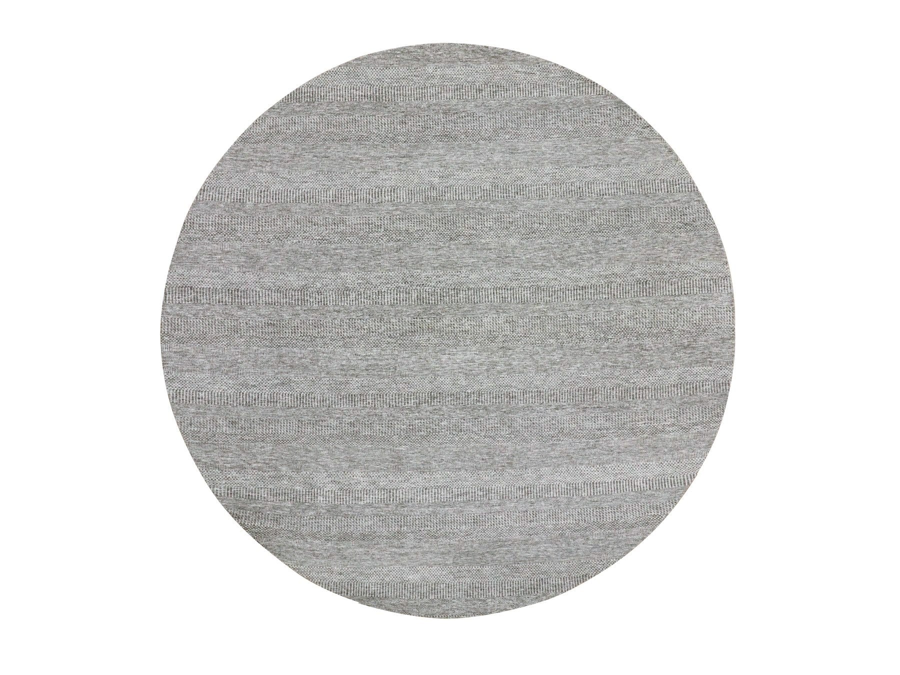 Modern / Contemporary hand-knotted wool rug in Gray, 11'2" x 11'2" — SKU O079584