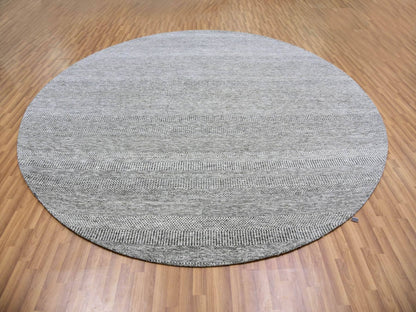 Modern / Contemporary hand-knotted wool rug in Gray, 11'2" x 11'2" — SKU O079584 (view 2)