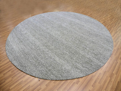 Modern / Contemporary hand-knotted wool rug in Gray, 11'2" x 11'2" — SKU O079584 (view 3)