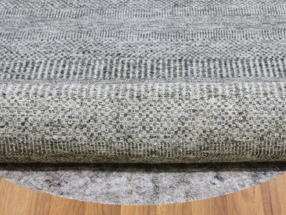 Modern / Contemporary hand-knotted wool rug in Gray, 11'2" x 11'2" — SKU O079584 (view 4)