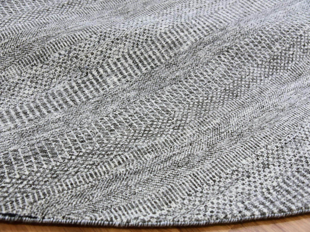 Modern / Contemporary hand-knotted wool rug in Gray, 11'2" x 11'2" — SKU O079584 (view 6)