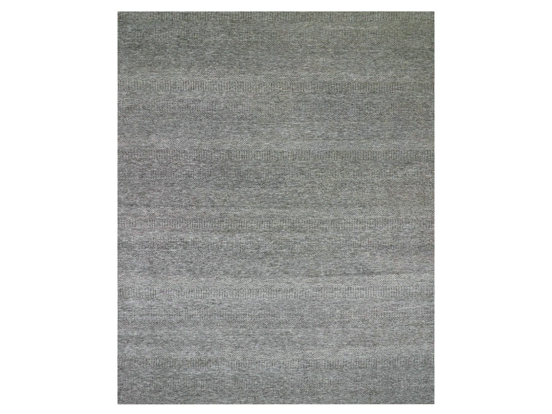 Modern / Contemporary hand-knotted wool rug in Gray, 12'2" x 15'2" — SKU O079586