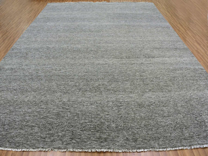 Modern / Contemporary hand-knotted wool rug in Gray, 12'2" x 15'2" — SKU O079586 (view 2)