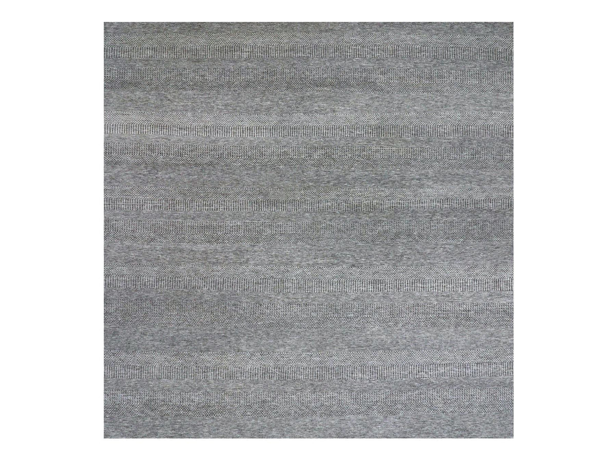 Modern / Contemporary hand-knotted wool rug in Gray, 12' x 12'2" — SKU O079587