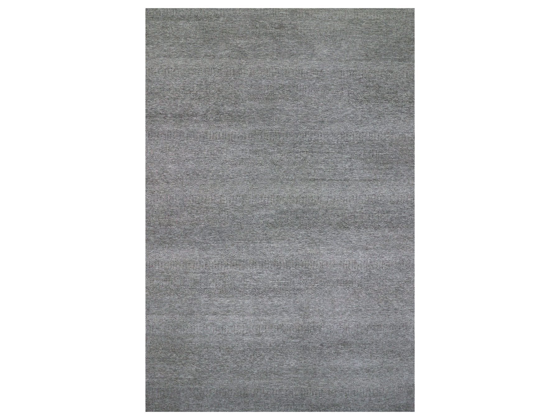 Modern / Contemporary hand-knotted wool rug in Gray, 14'1" x 18'2" — SKU O079588