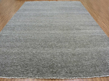 Modern / Contemporary hand-knotted wool rug in Gray, 14'1" x 18'2" — SKU O079588 (view 2)