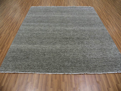 Modern / Contemporary hand-knotted wool rug in Gray, 8'1" x 8'2" — SKU O079589 (view 2)