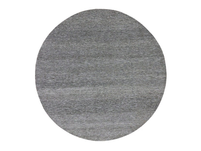 Modern / Contemporary hand-knotted wool rug in Gray, 7'10" x 7'10" — SKU O079592