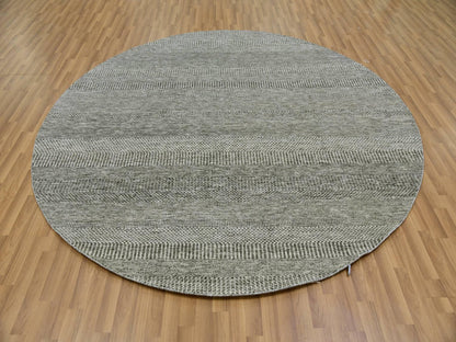 Modern / Contemporary hand-knotted wool rug in Gray, 7'10" x 7'10" — SKU O079592 (view 2)