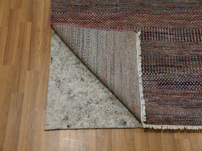 Modern / Contemporary hand-knotted wool/silk rug in Gray, 8'1" x 10'2" — SKU O079617 (view 4)