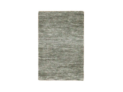 Modern / Contemporary hand-knotted wool rug in Gray, 1'11" x 3'1" — SKU O079634
